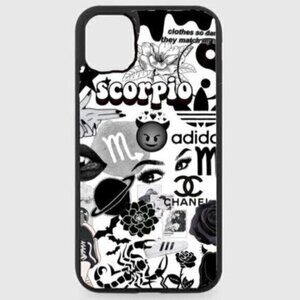 BLACK Scorpio zodiac sign phone case